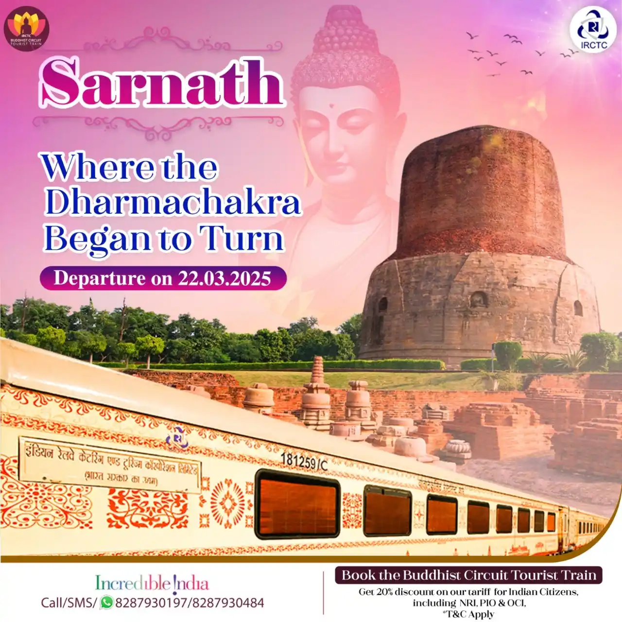 Image from IRCTC Official: Inch closer to your pursuit of awakening with a visit to Sarnath, the ...