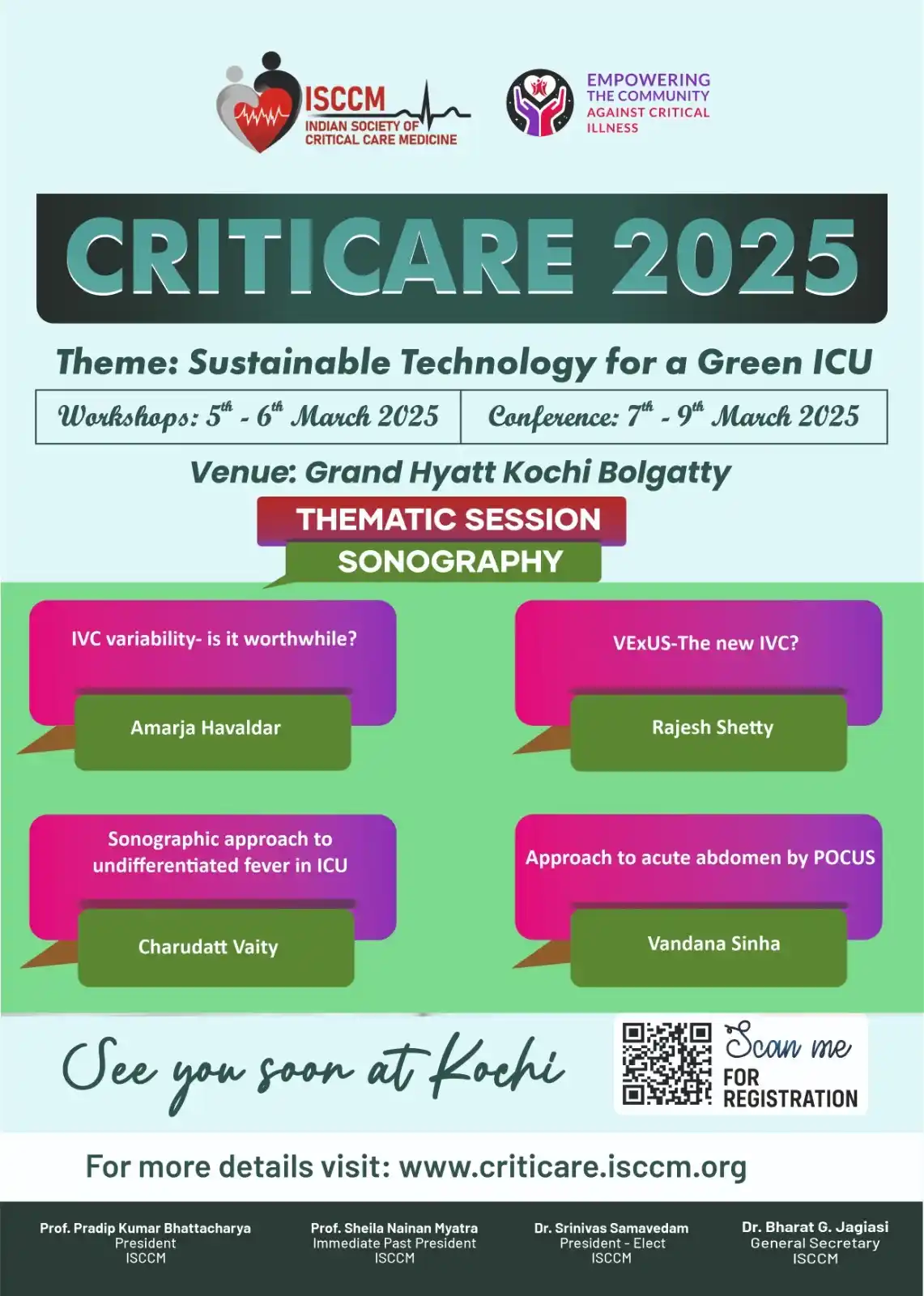 Image from ISCCM Connect: *THEMATIC SESSION: SONOGRAPHY at CRITICARE 2025, Kochi!* Join us for ...