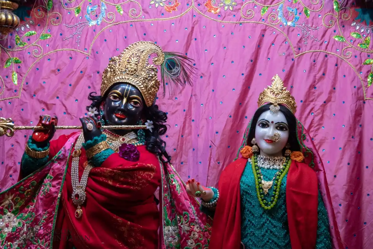 Image from ISKCON Vrindavan Official: 24 Feb 2025 - Mangal Aratik Darshan Monday Vrindavan, India Ekadasi,...