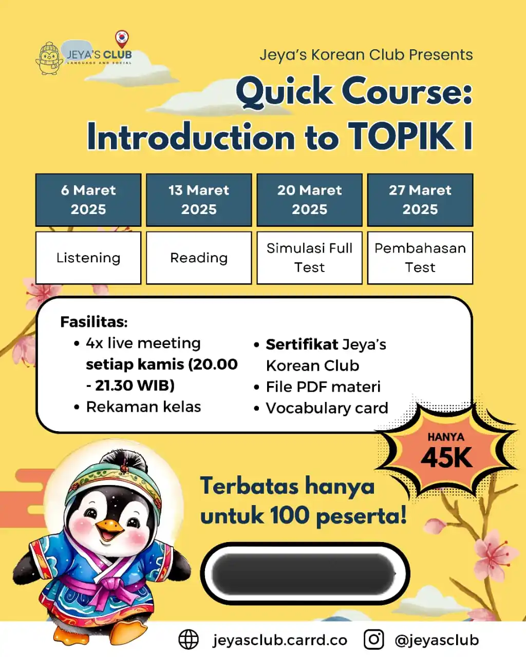 Belajar Bahasa Korea 🇰🇷 - Jeya's Korean Club post