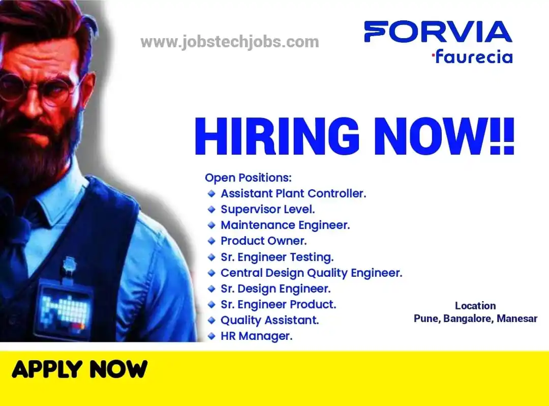 Image from JobstechJobs: 🚀 Forvia Mega Recruitment Drive – February 2025 🚀 Forvia is hiring ...