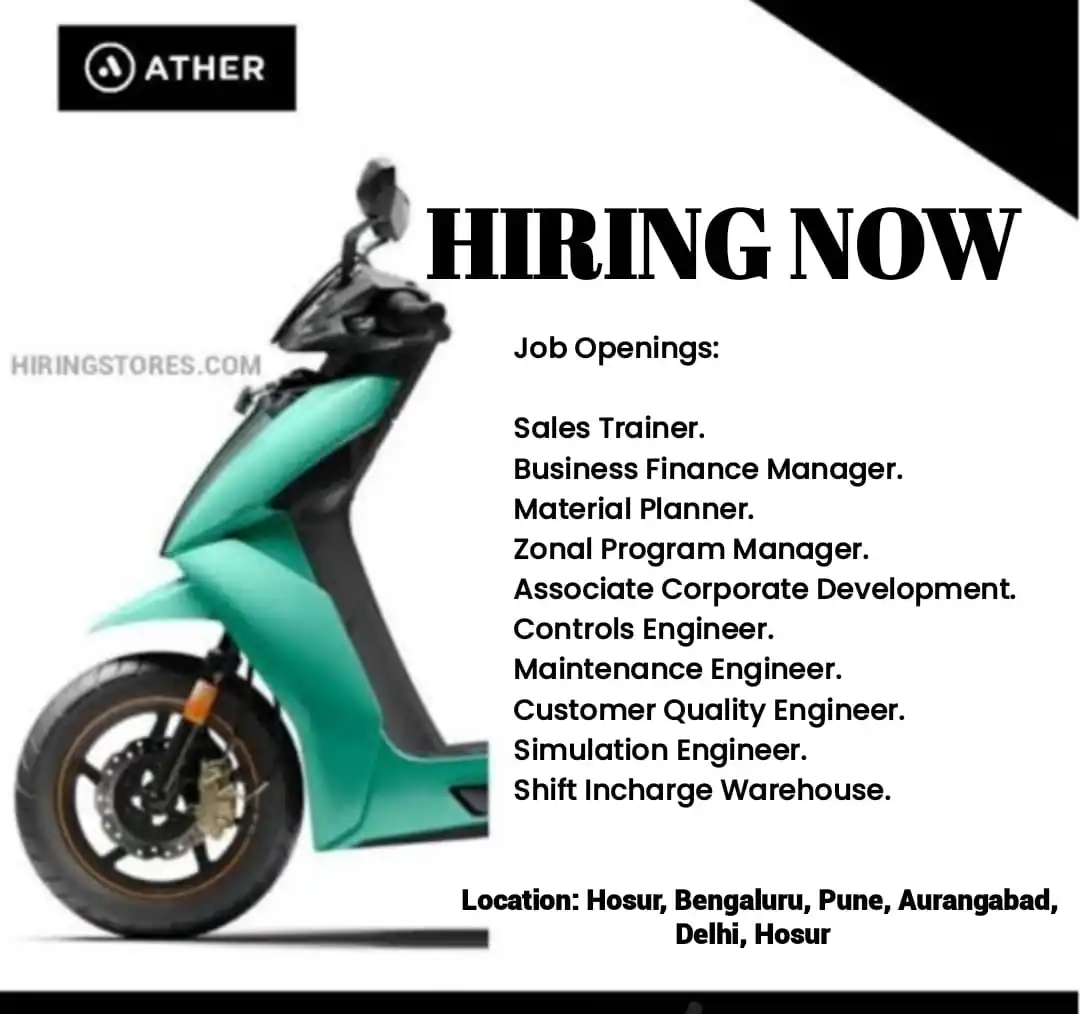 Image from JobstechJobs: Ather Energy Mega Recruitment Drive for Freshers | February 2025 🚀 A...