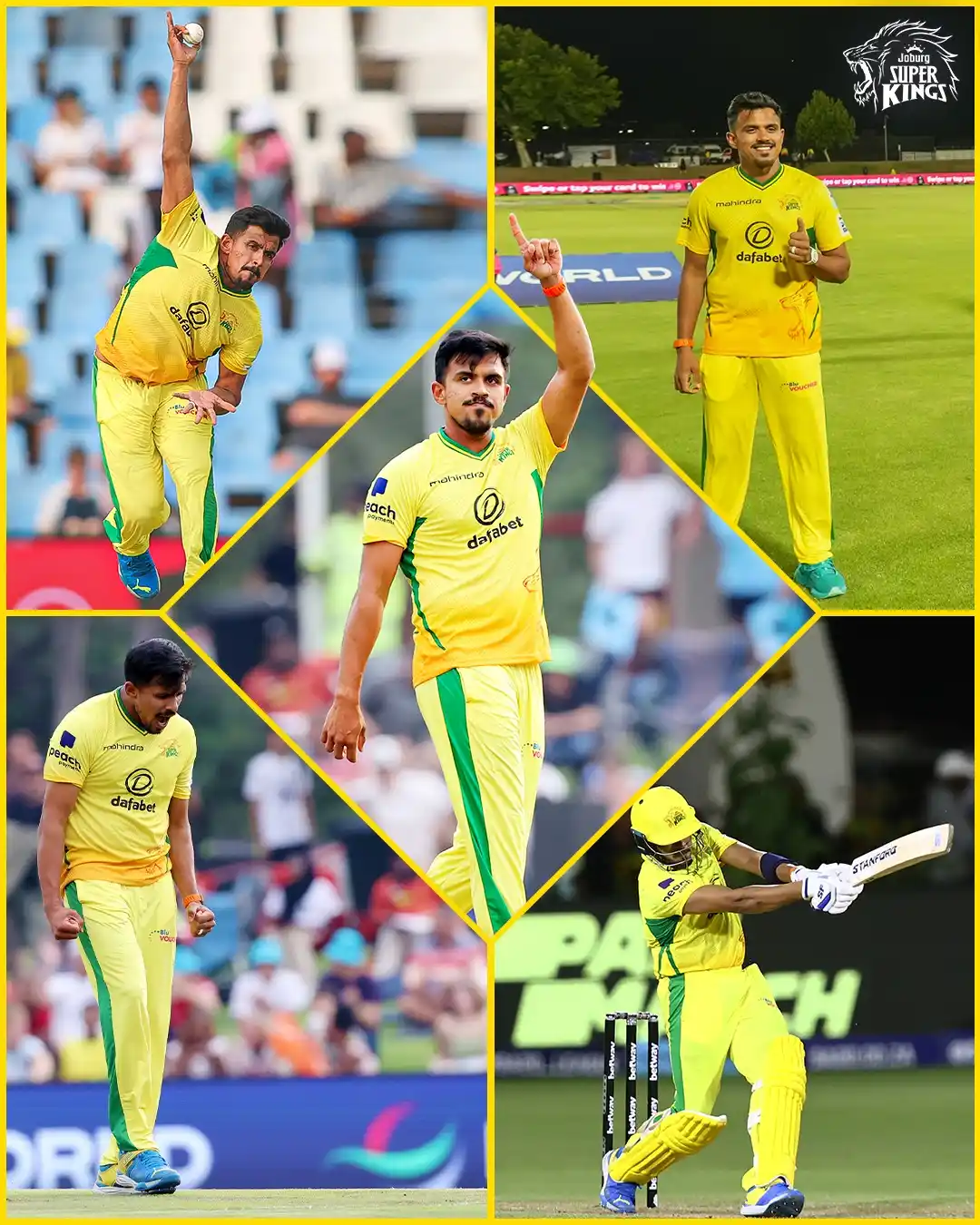 Image from Joburg Super Kings: Spinning memories, Theekshana style! 💛🤩 <a class="text-blue-500 hov...