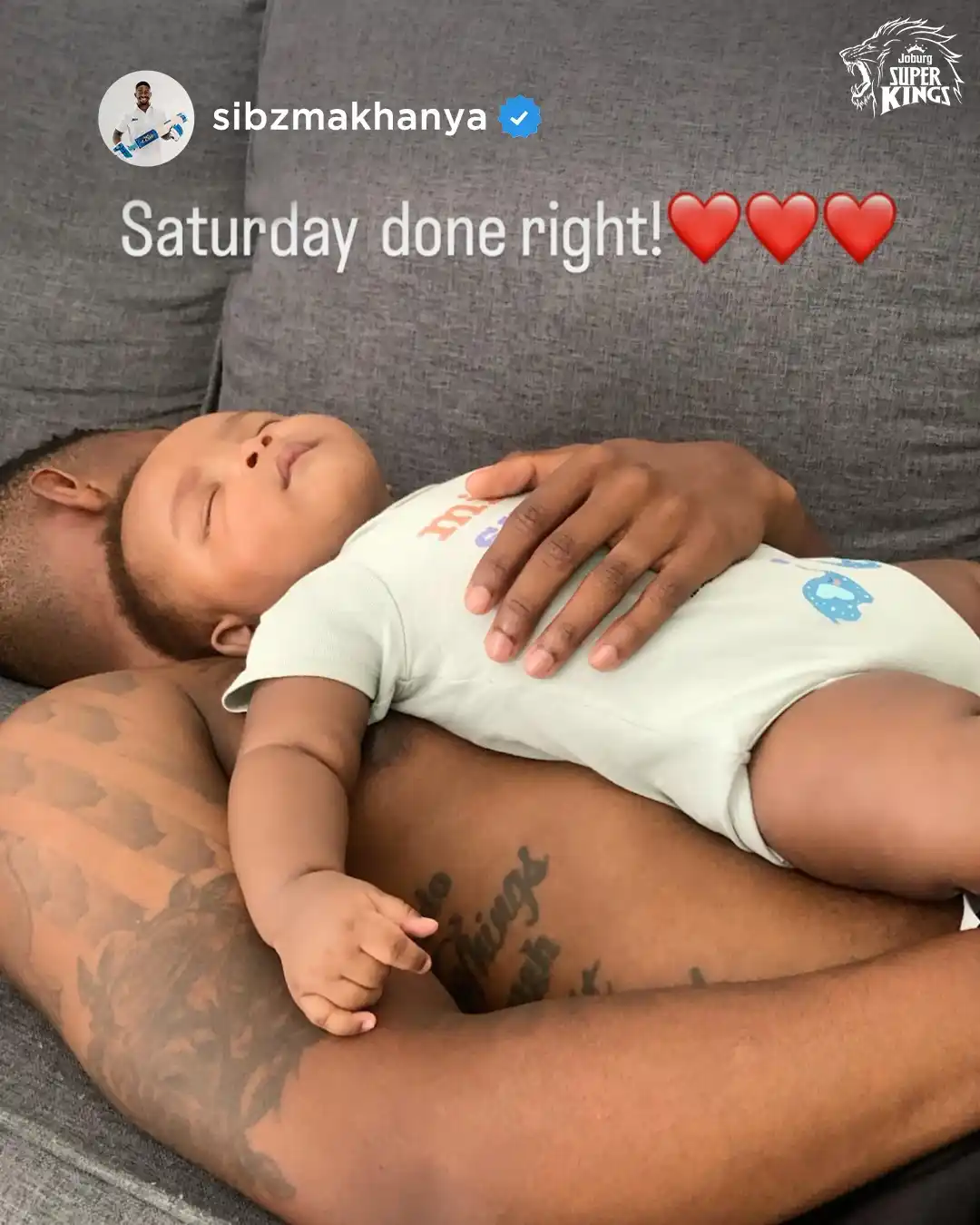 Image from Joburg Super Kings: Dad’s duty, done right! 💛✅ <a class="text-blue-500 hover:underline c...