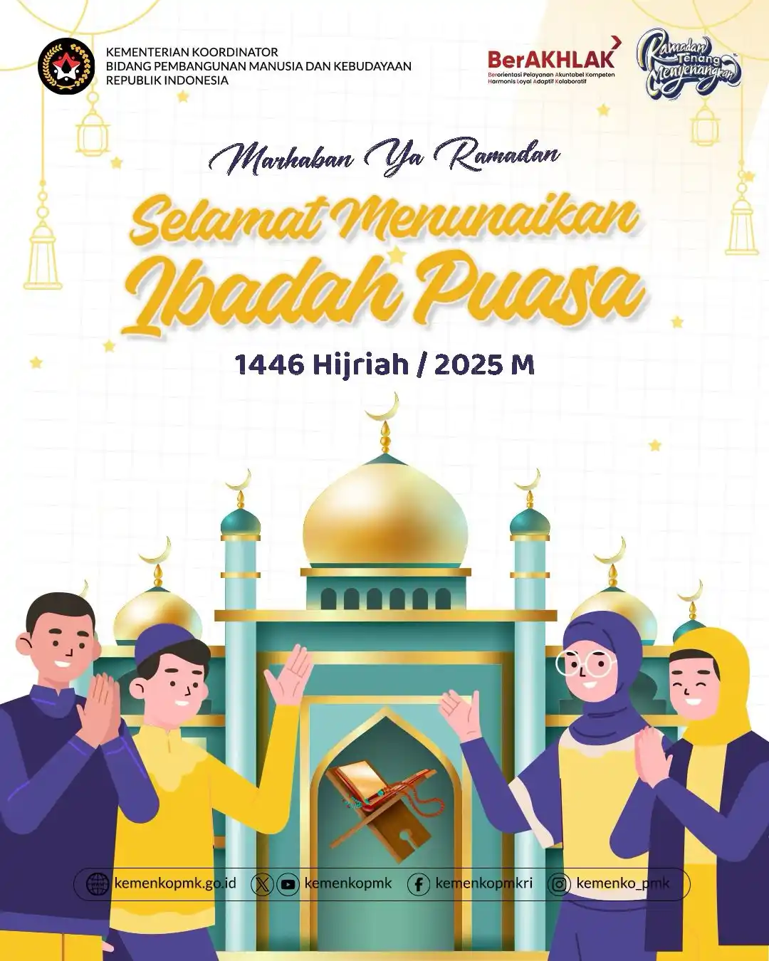 Image from Kemenko PMK: Selamat Menyambut Bulan Ramadan! Mari kita sambut bulan suci ini denga...