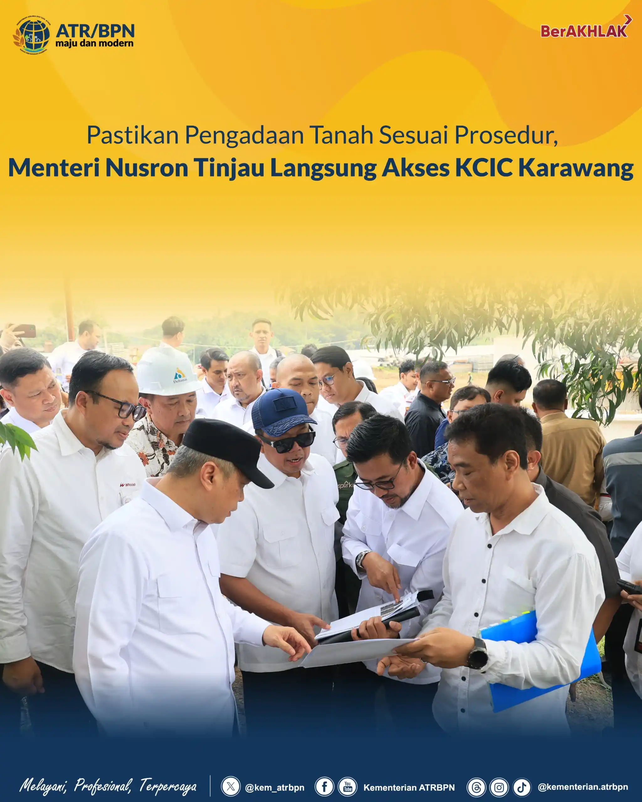 Image from Kementerian Agraria dan Tata Ruang/Badan Pertanahan Nasional: Menteri ATR/Kepala BPN, Nusron Wahid bersama Menteri Perhubungan, Dudi...