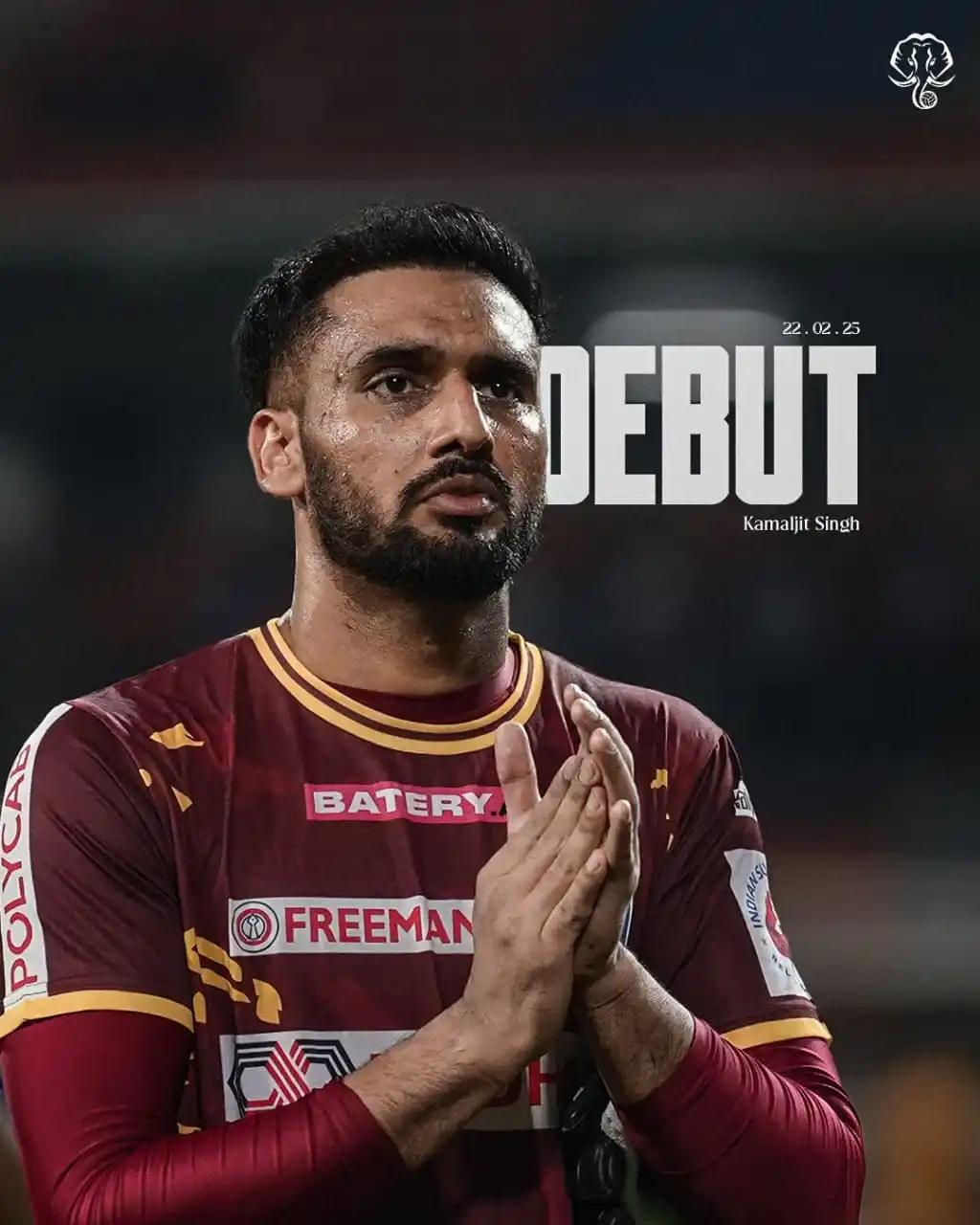 Image from KERALA BLASTERS FC OFFICIAL: Kamaljit made his first appearance for the Blasters last night 🧤 ▪️�...