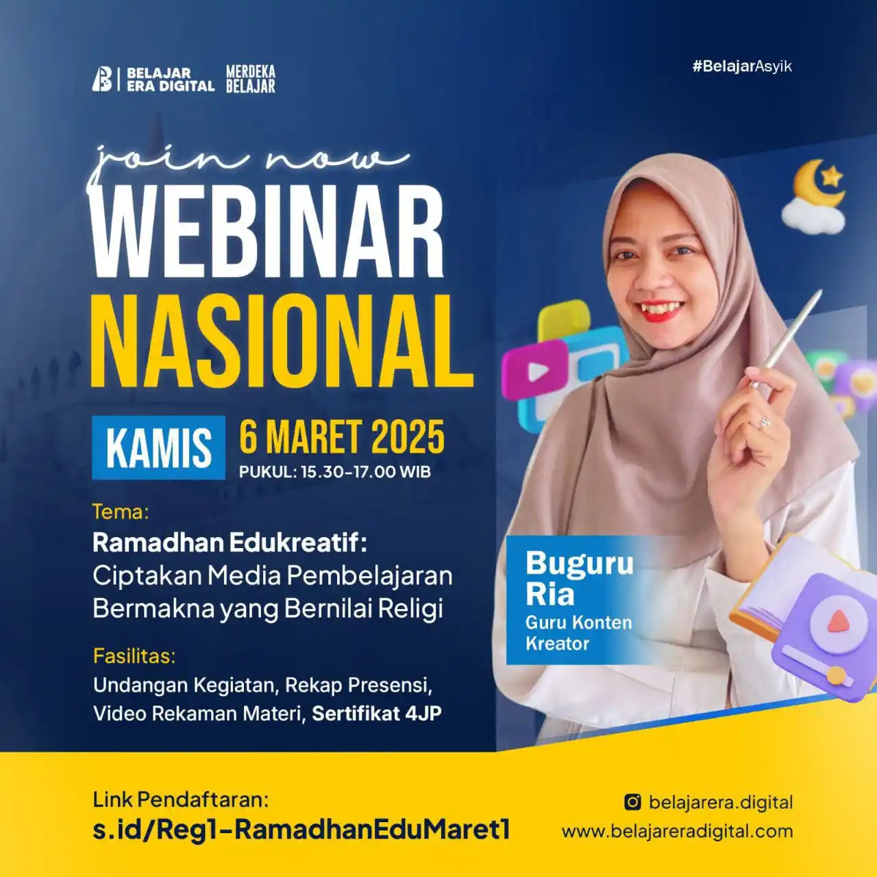 Image from Kombel Webinar BED: 🔊 *Buat Pembelajaran Ramadhan Lebih Menarik dan Anti Boring!* Dafta...