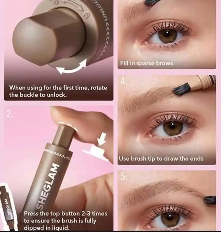 Image from كوزمتك ياسمين كالشي وكال شي 🛍️💄🥰: ... شيكلام تاتو جل للحواجب 😍 ... فرشاة بزاوية وجل للحواجب يتميز هذا ...
