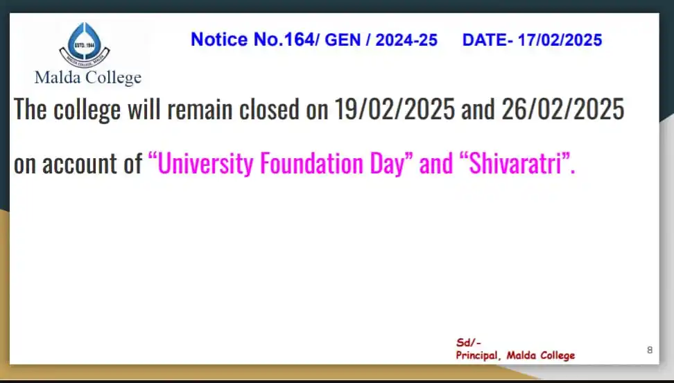 MALDA COLLEGE UN-OFFICIAL post