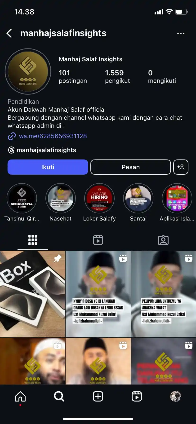 Image from Manhaj Salaf Insights: Bismillah, akun manhajsalafinsights dirubah menjadi akun jualan, mohon...