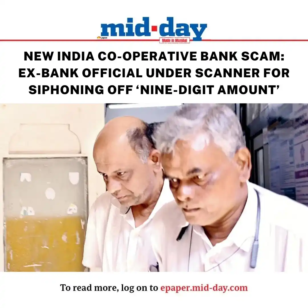 Image from Midday India: *Hitesh Mehta, the prime suspect in the New India Co-operative Bank sc...