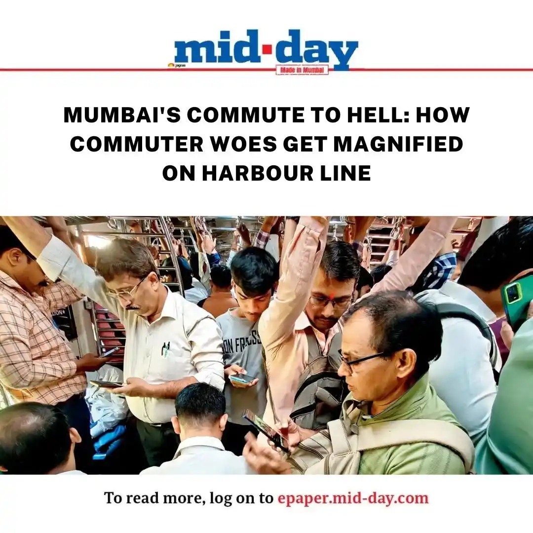 Image from Midday India: *Mumbai’s Harbour line, plagued by overcrowding, delays, and poor infr...