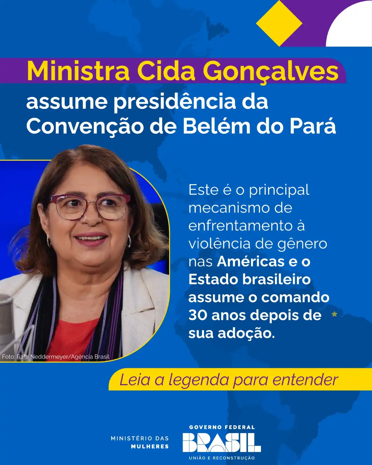 Image from Ministério das Mulheres: *Você já ouviu falar na Convenção de Belém do Pará? ♀️* Há mais de 3...