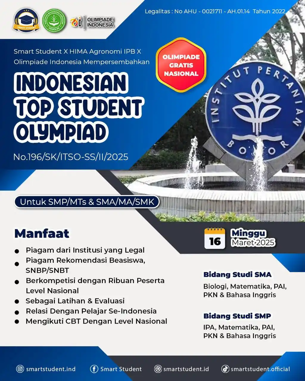 Image from OLIMPIADE INDONESIA: Siap jadi bagian dari ribuan pelajar terbaik se-Indonesia? 🌍💡  Bersa...