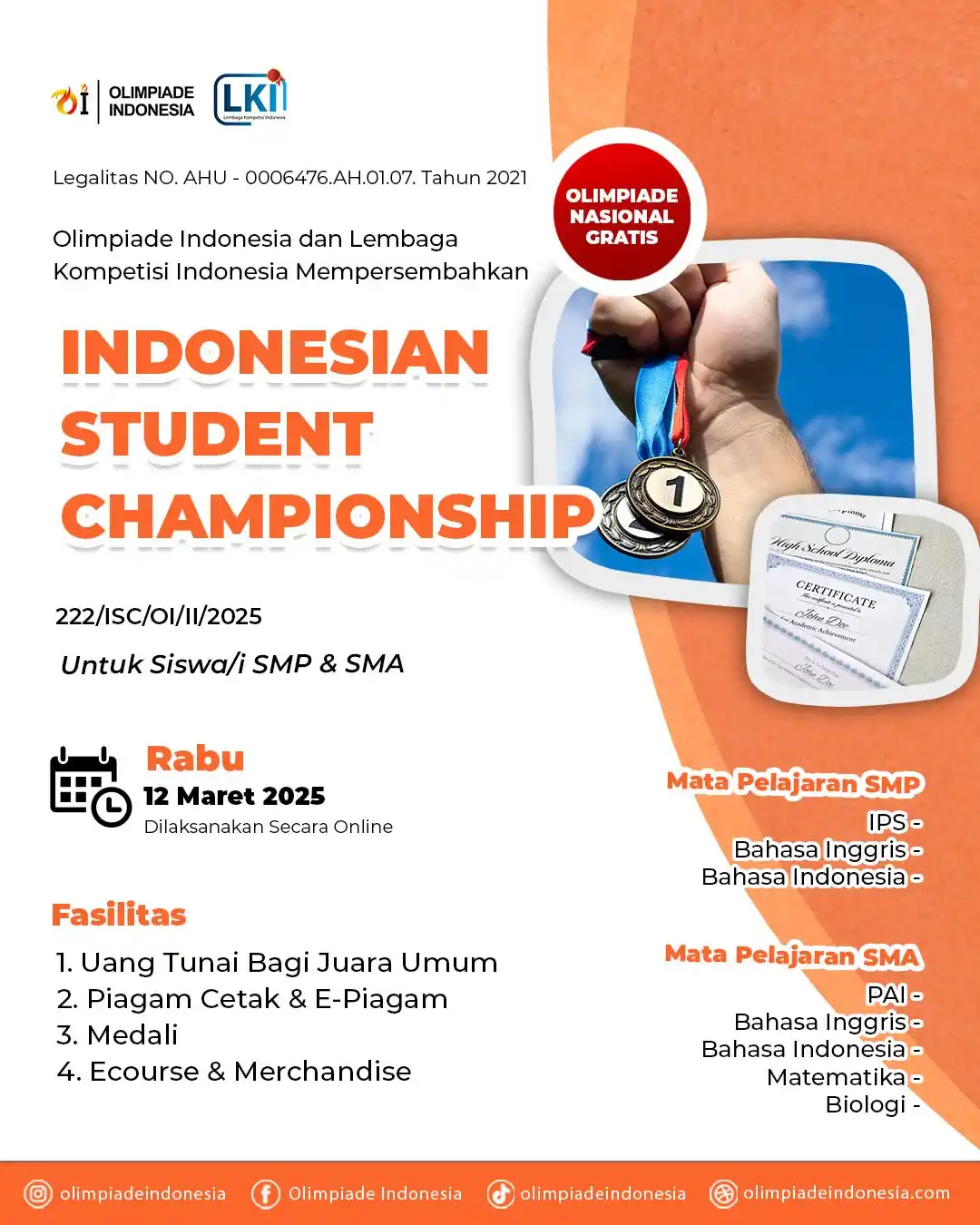 Image from OLIMPIADE INDONESIA: π Halo Pelajar Hebat di Seluruh Indonesia! π β¨ Mempersembahkan π’π...