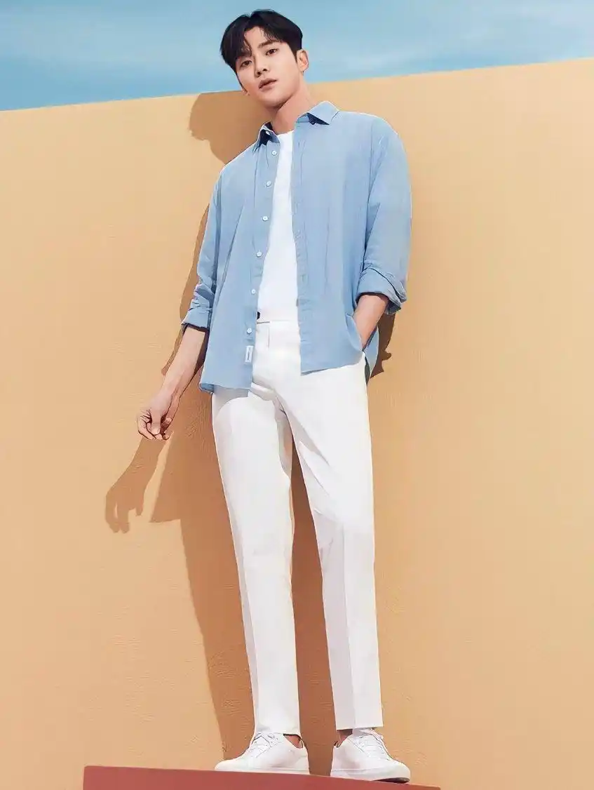 Image from Inspirasi Outfit Indonesia OOTD Ide Rekomendasi Outfit Hijab Cewek Cowok: 🌐 Clean Outfit Cowok Blue White <a class="text-blue-500 hover:underli...