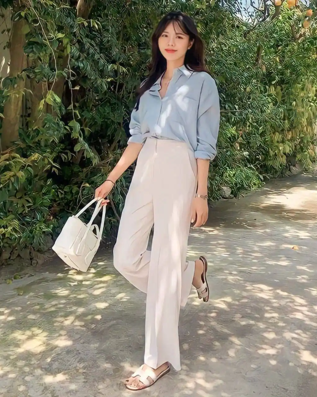 Image from Inspirasi Outfit Indonesia OOTD Ide Rekomendasi Outfit Hijab Cewek Cowok: 🌐 Outfit Blue White <a class="text-blue-500 hover:underline cursor-po...