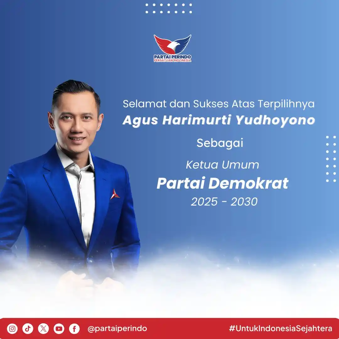Image from Partai Perindo: Selamat atas terpilihnya Mas @agusyudhoyono sebagai Ketua Umum Partai ...