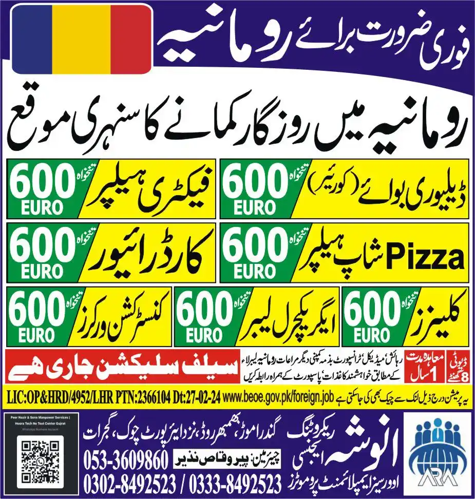 Peer Nazir & Sons Manpower Services Lic No 3643/Rwp Jobs Portal post