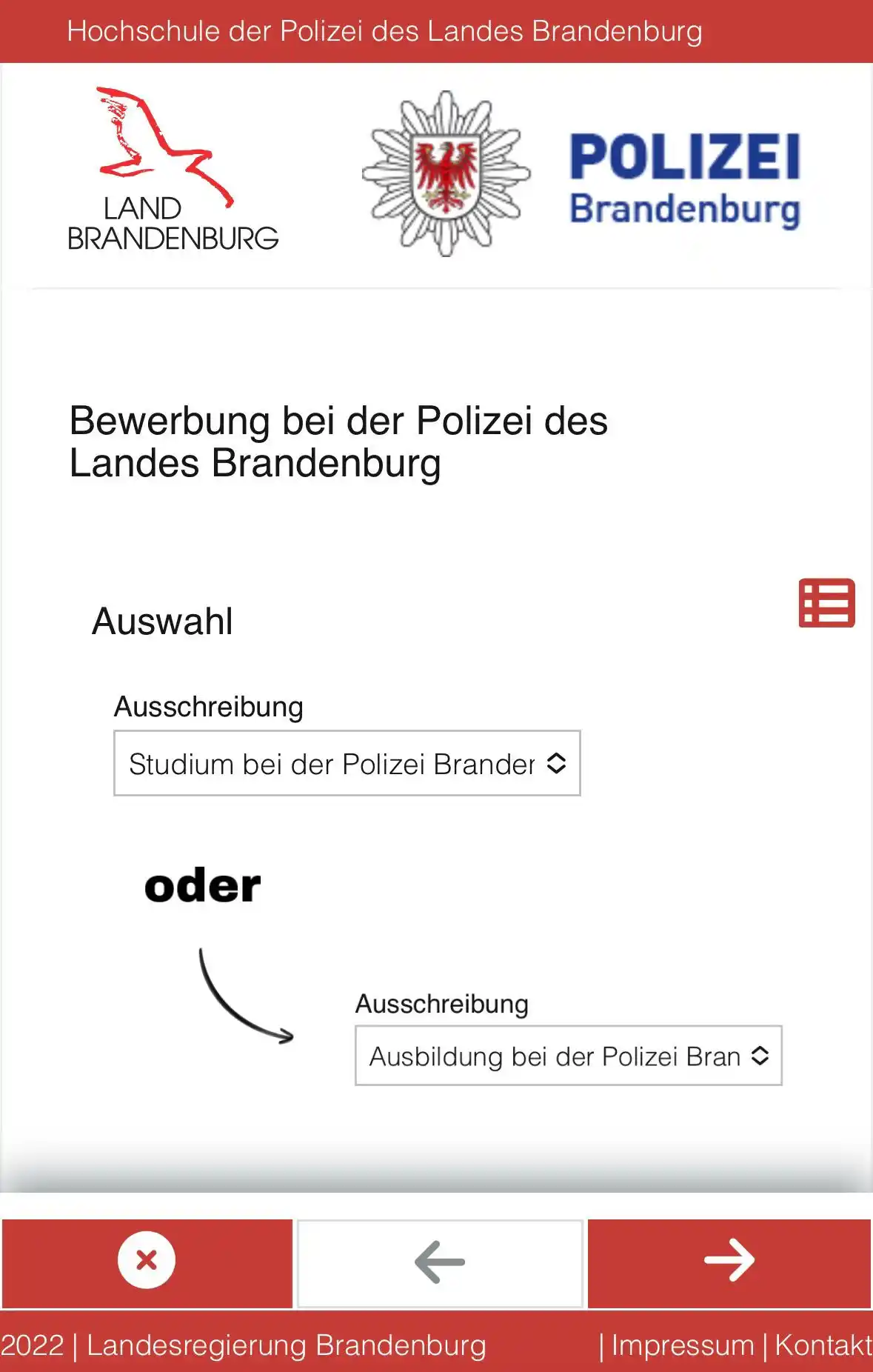 Polizei Brandenburg Karriere post
