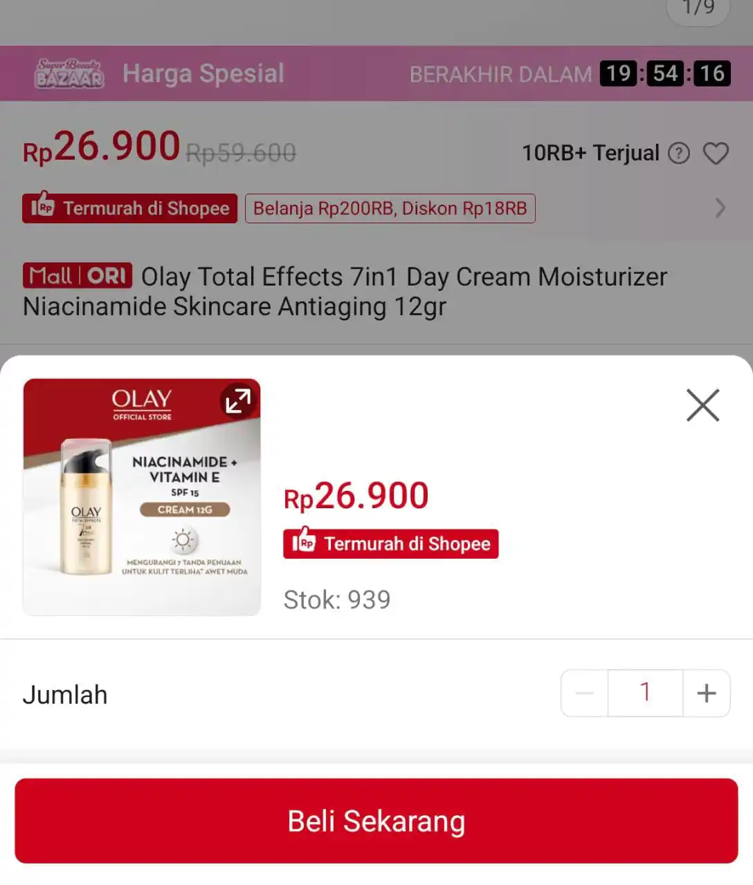 Image from PROMO SHOPEE 🔥: Olay Niacinamide Skincare Antiaging 12gr seharga Rp26.900. Dapatkan se...