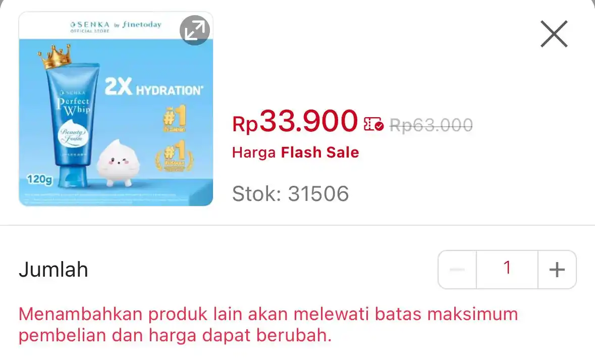Image from Racun Shopee 🧡: SENKA Perfect Whip U Facial Foam For All Skin Types 120g https://s.sho...