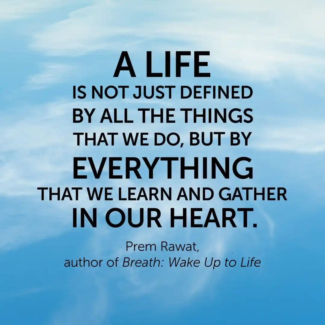 Image from Raj Vidya Kender Official: Learn More about Prem Rawat’s New Book Breath at: www.breathbook.life ...