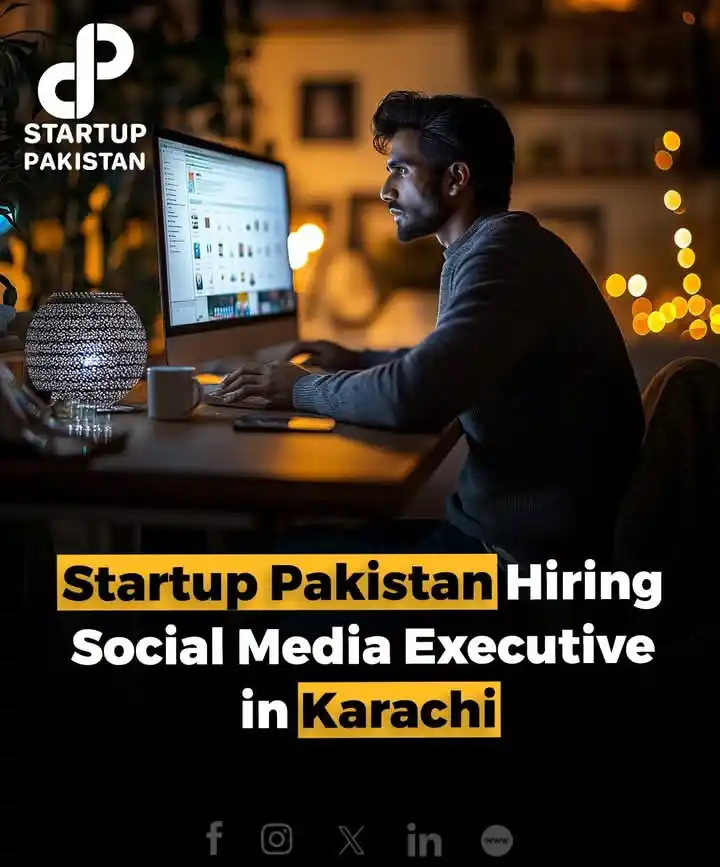 Image from ROZGAR سب کے لیئے: Apply Now at hr@startuppakistan.com.pk with subject "Social Media Exec...