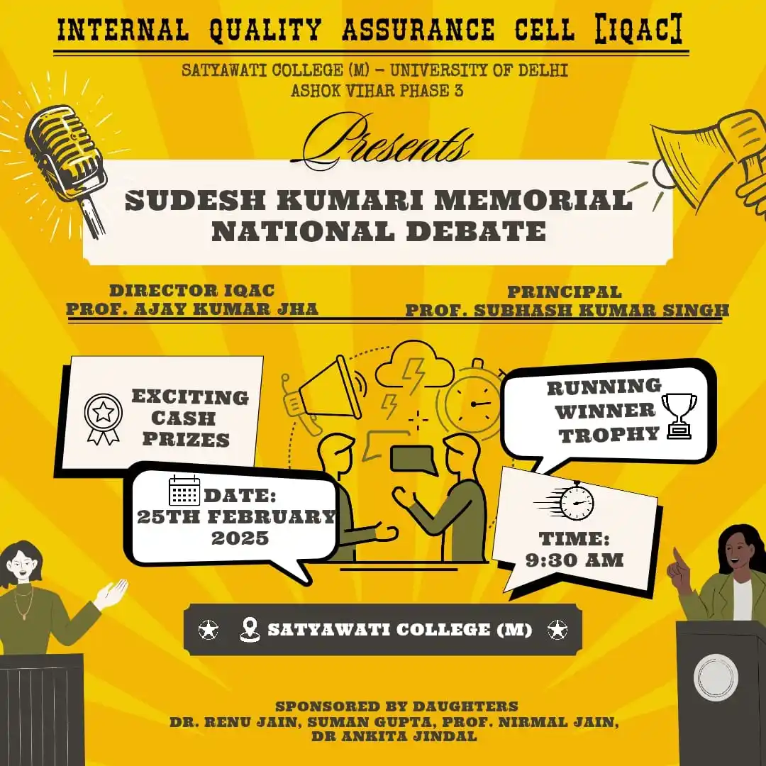 Image from Satyawati Infocell: *Internal Quality Assurance Cell (IQAC) Satyawati College (M) is back ...