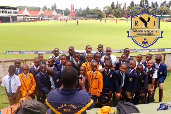 Image from Schools Connect Zimbabwe: *Royal Junior School* Our school cricket team enjoying an unforgettab...