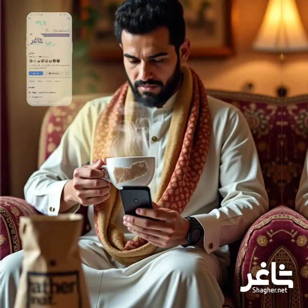 Image from شاغر: وأنت في جلسة استرخاء وجالس تتصفح في تلفونك  ايش تُفضل ؟  ● شُــرب البُ...