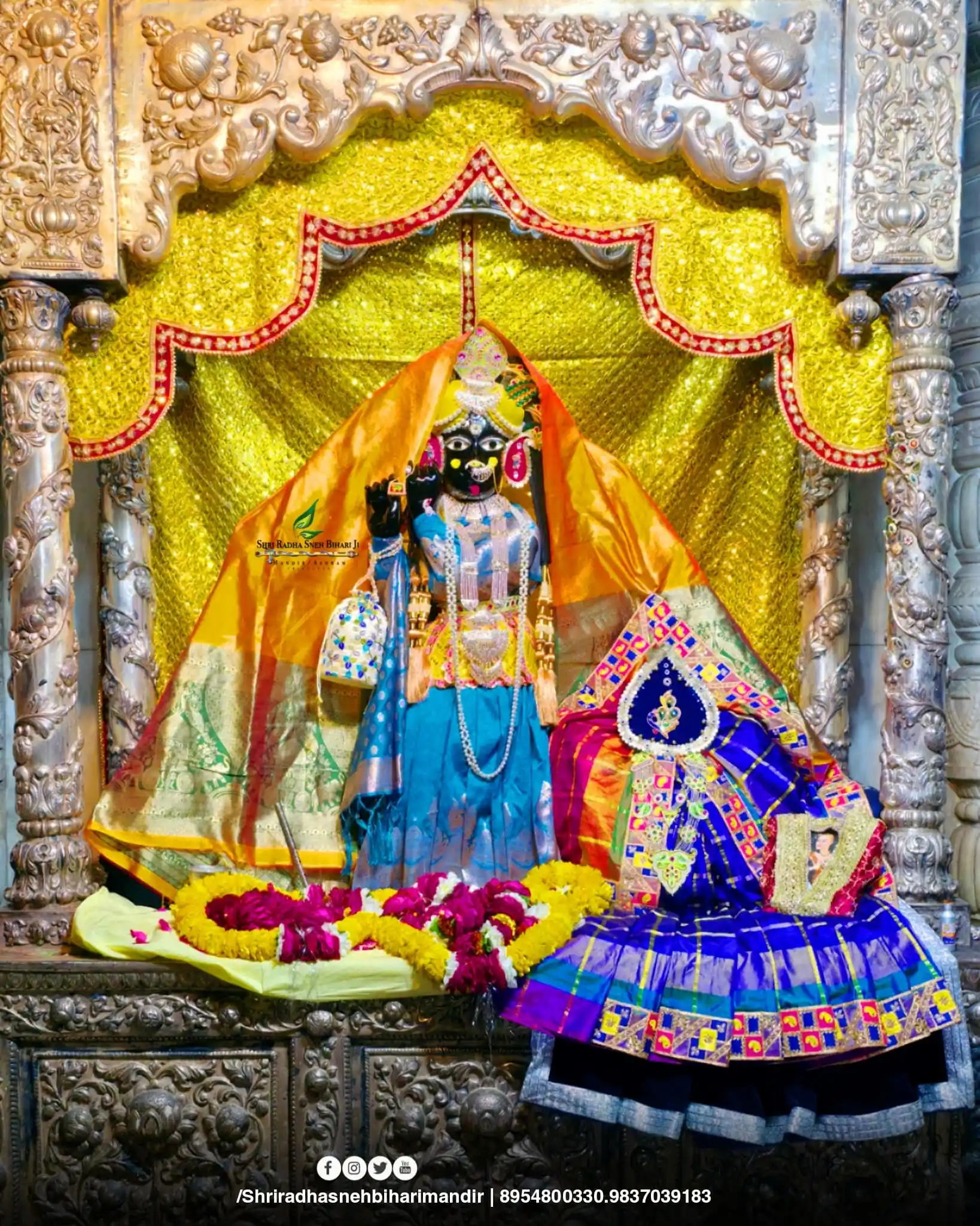Shri Radha Sneh Bihariji Mandir post