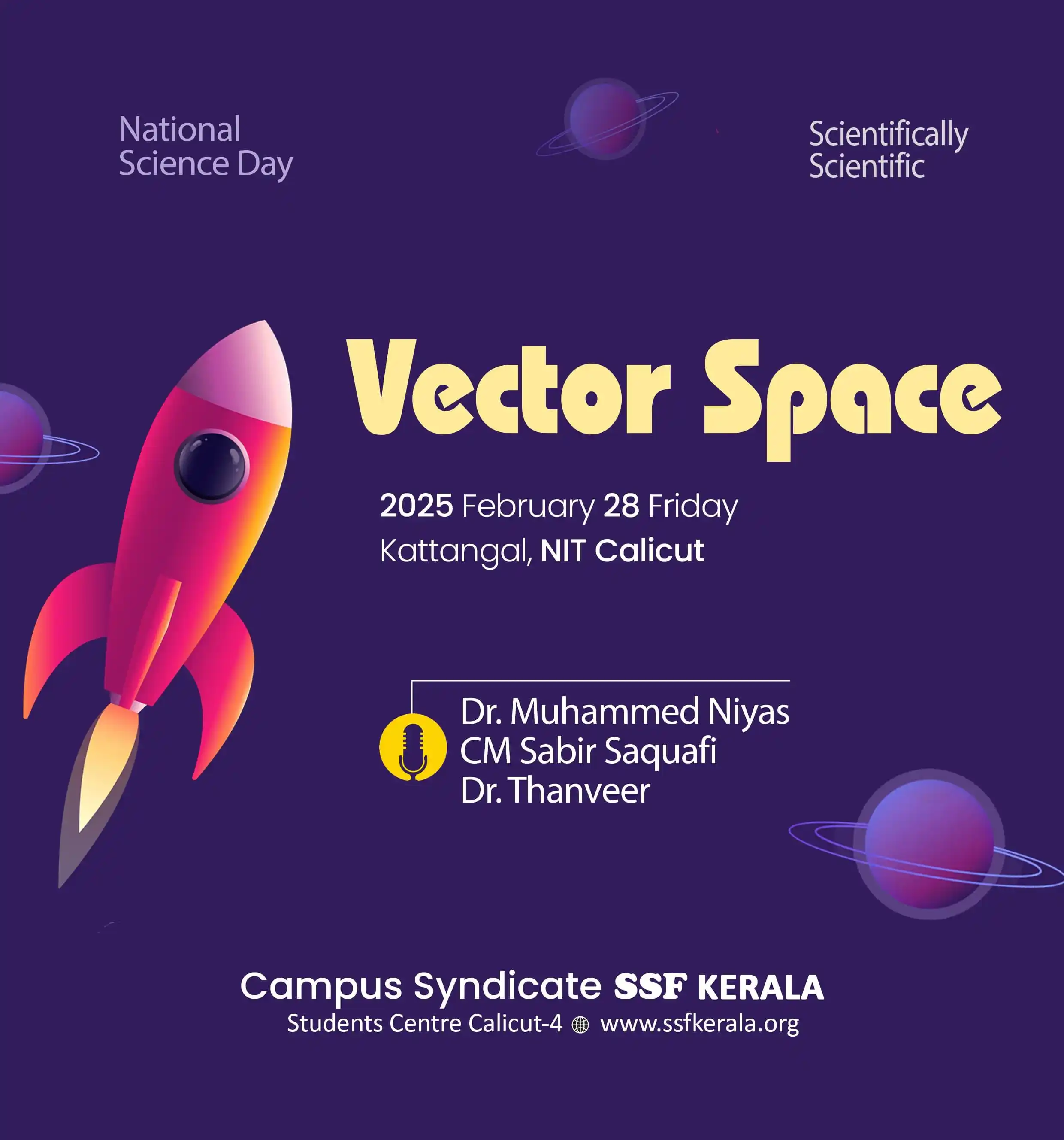 Image from SSF KERALA: Vector Space 🧬 Scientifically Scientific February 28 • National Sci...