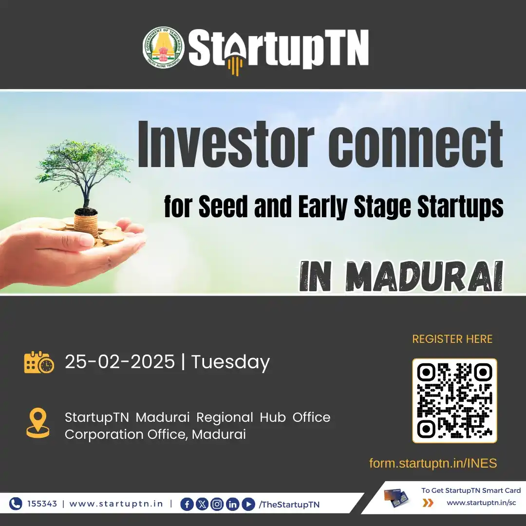 Image from StartupTN : 🚀 Calling Seed & Early-Stage Startups in Madurai! StartupTN is bring...