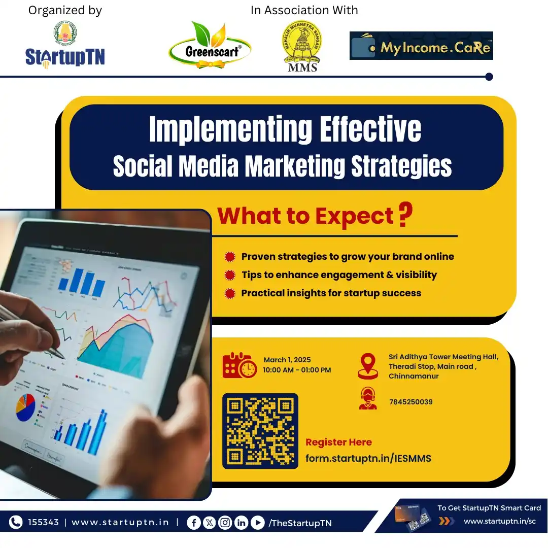 Image from StartupTN : 🚀 Unlock the Power of Social Media Marketing! 📊 StartupTN Madurai R...