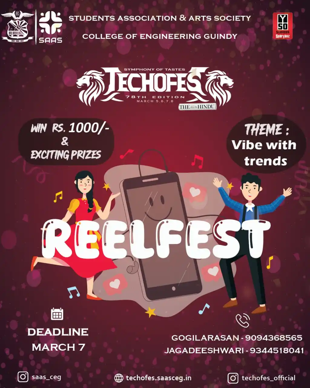 STUDENTS ASSOCIATION AND ARTS SOCIETY CEG post