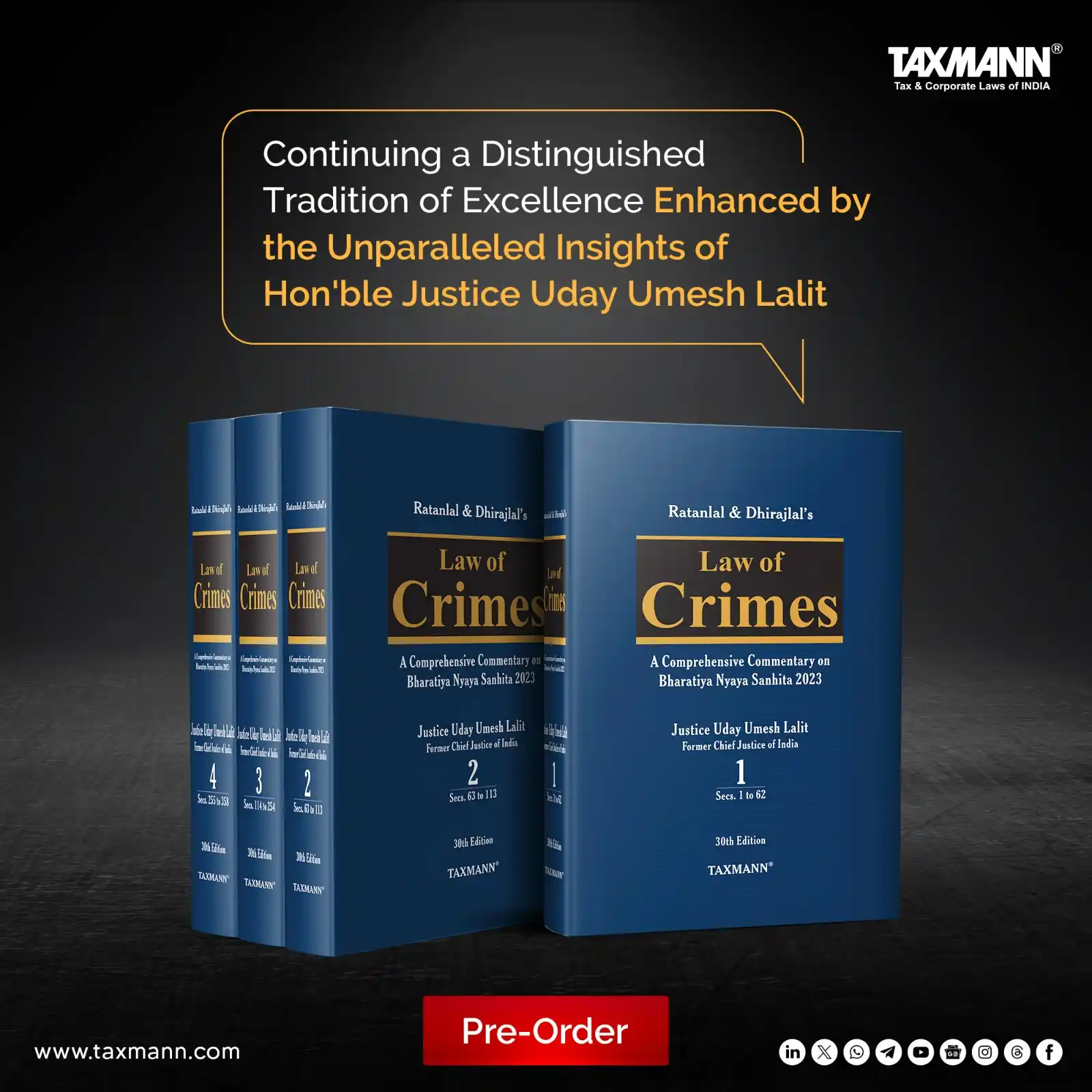 Image from Taxmann Professionals: *Ratanlal & Dhirajlal's Law of Crimes – 30th Edition by Hon'ble Justic...