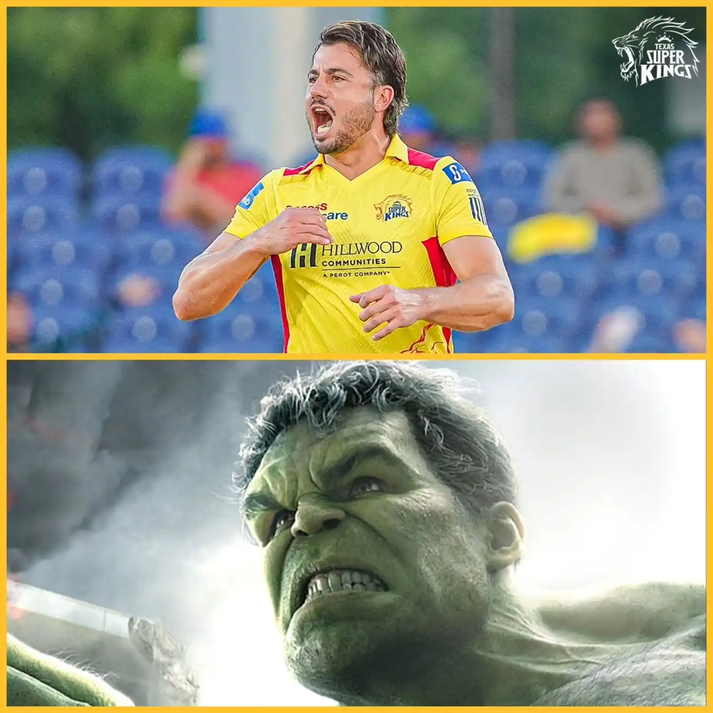Image from Texas Super Kings: Close enough! 🔥👊 <a class="text-blue-500 hover:underline cursor-poi...