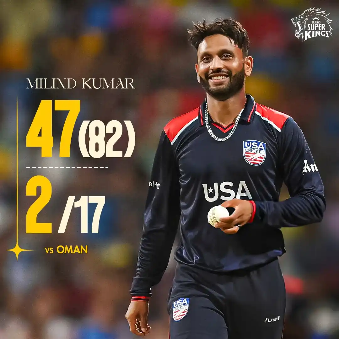 Image from Texas Super Kings: Milind’s to-do list today 📋 Batting ✅ 🏏💥 Bowling ✅ 🤩🙌 <a class=...