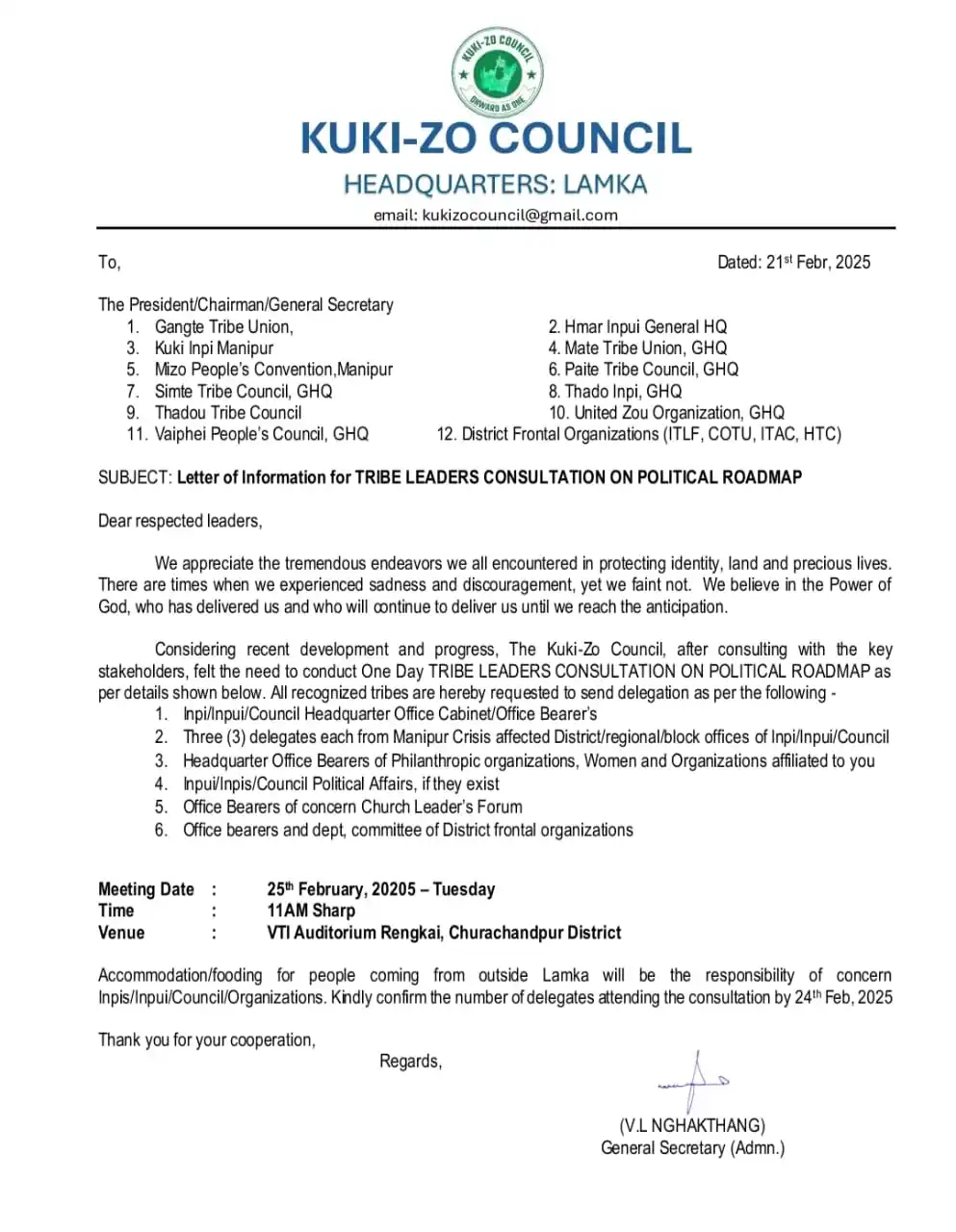 Image from 🌍The PEOPLE Voice🌈: *Kuki -Zo Council in 25 February Chia _One Day TRIBE LEADERS CONSULTAT...