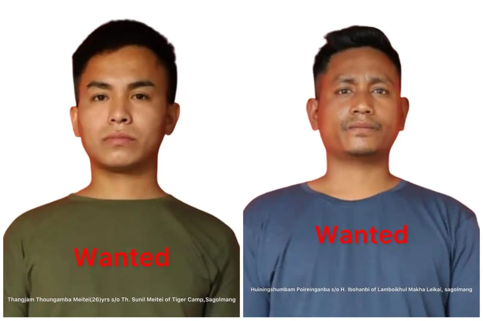 Image from The Tribal Post: Two Absconding accused are wanted by Manipur police in case related to...