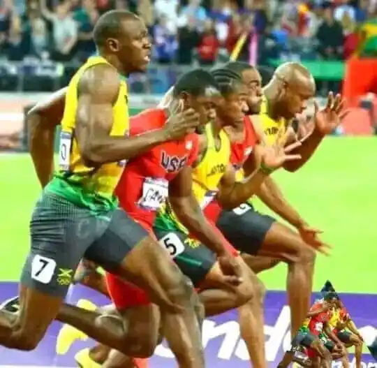 Image from TOP GHANA NEWS HEADLINES: The fastest 5 men's in the history of 100m in one picture: 🇯🇲 Usai...