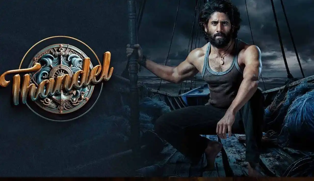 Image from VK CineMa Official ⭐: 🎥 Title : Thandel (2025) HINDI 💽 Quality : BluRay 🔉 Audio :- Hindi...