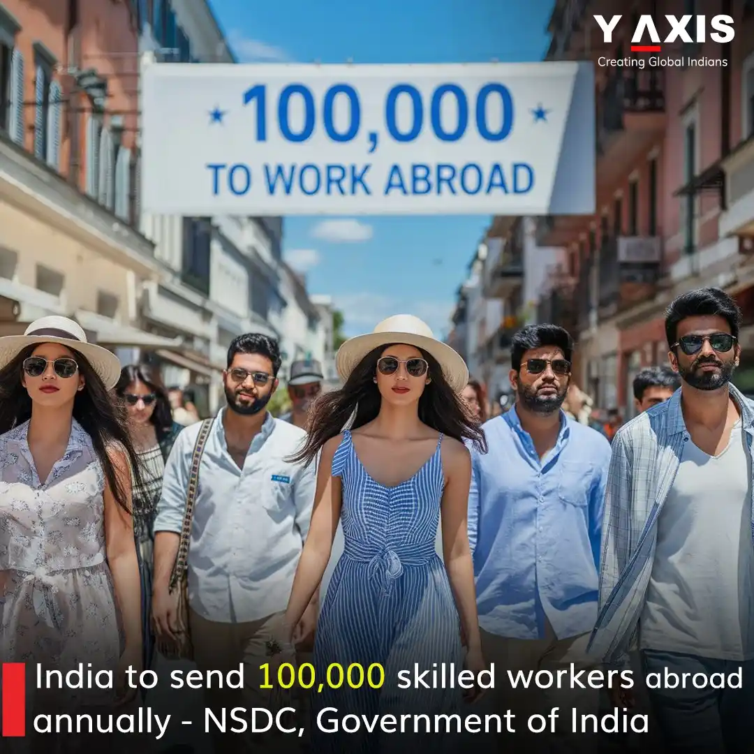 Image from Y-Axis Overseas: India to send 100,000 skilled workers abroad annually - NSDC, GOI Exc...