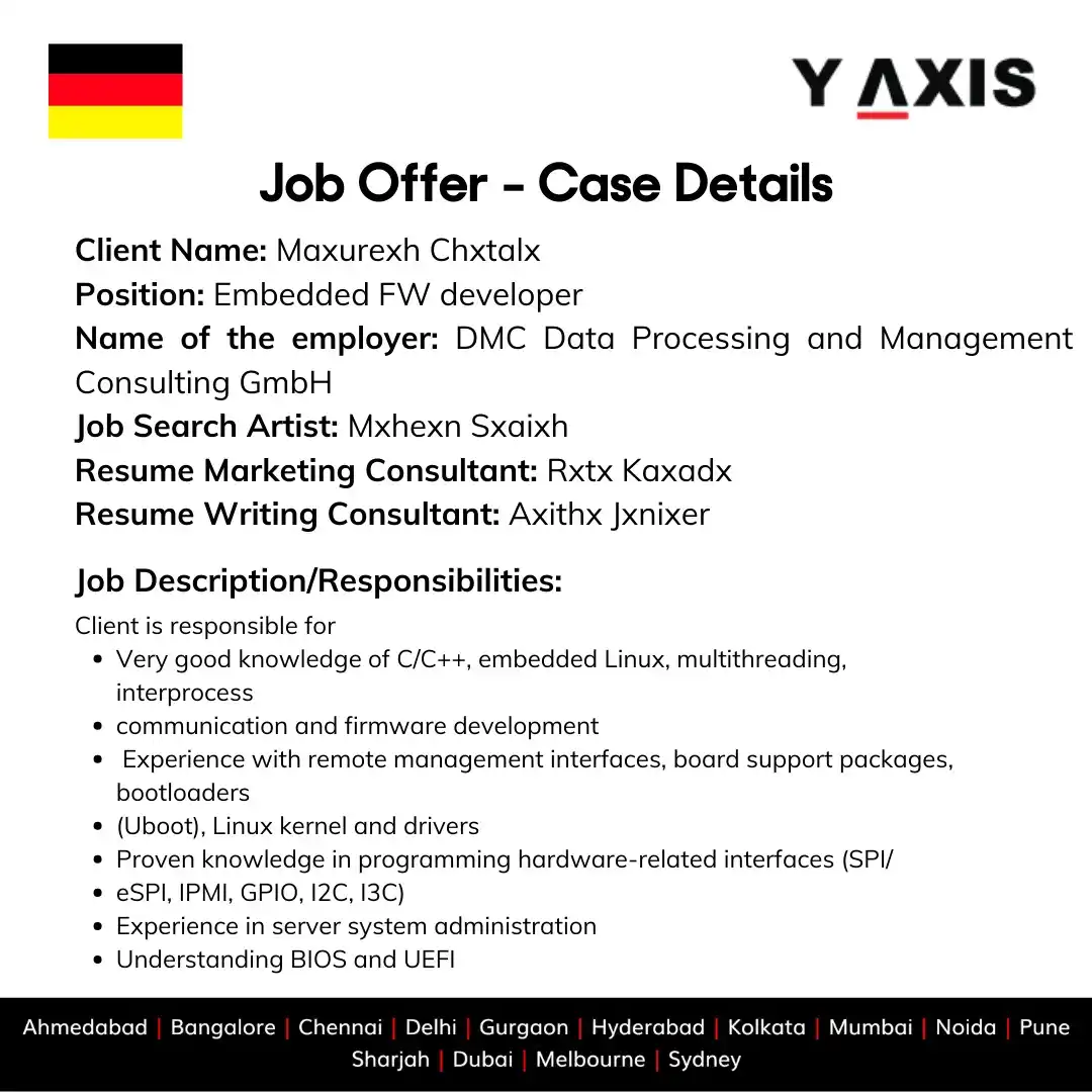 Image from Y-Axis Overseas: Success Story: 🎉 Congratulations to Our Client on Landing a Job in Ge...