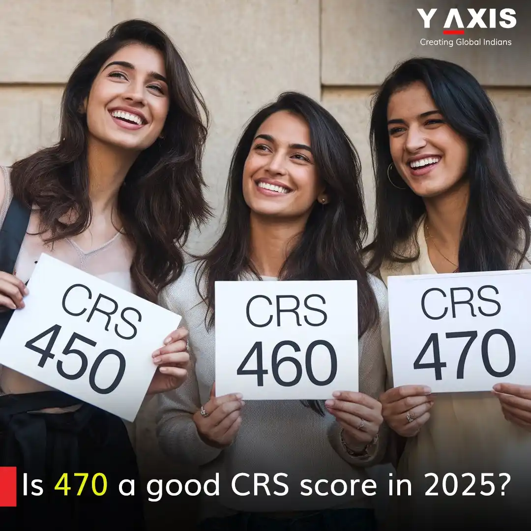 Image from Y-Axis Overseas: Is 470 a good CRS score to migrate? A CRS score of 470 is competiti...