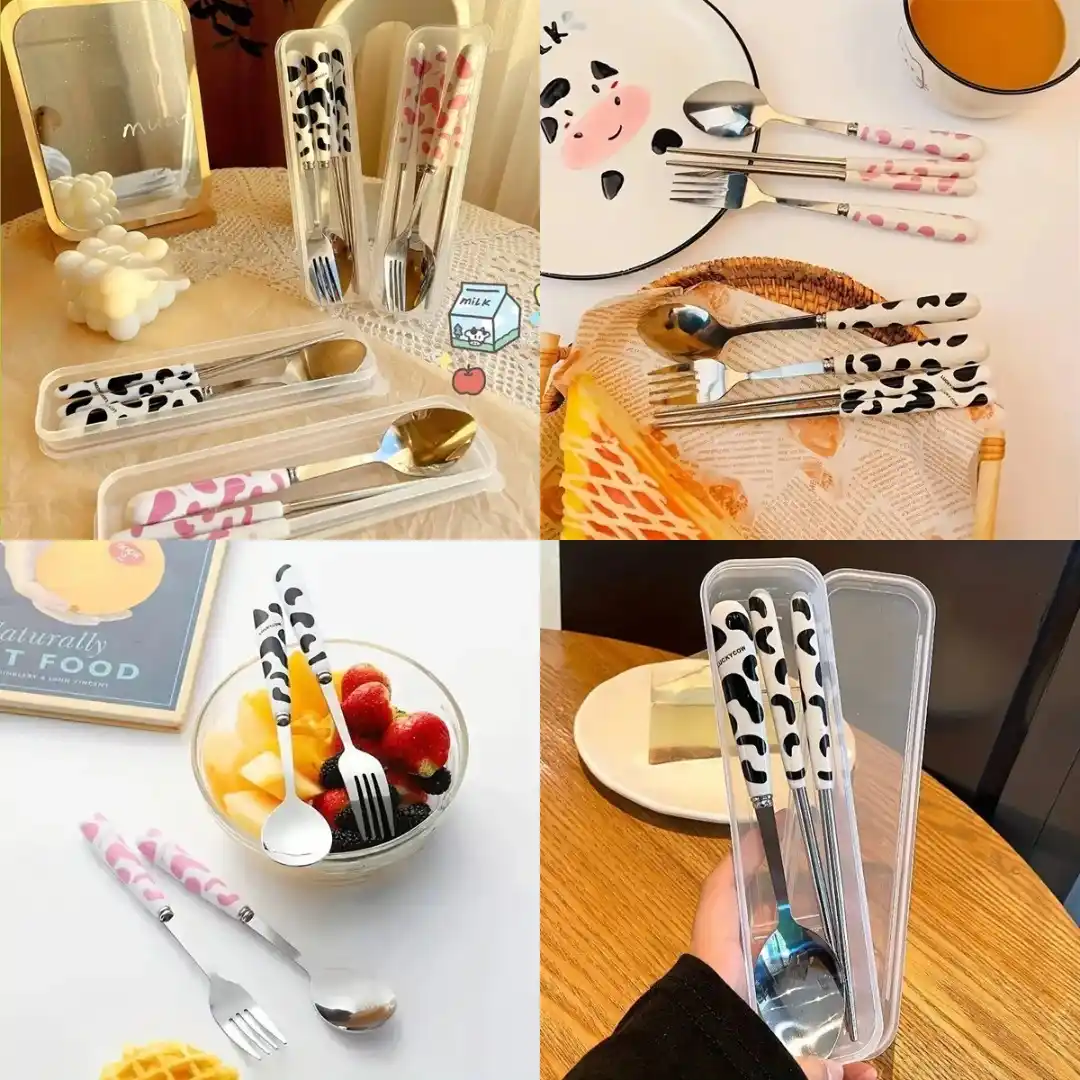 Image from 99Wholesale: 🤩 *Explore Our Latest Arrivals* 🤩  *Cow Print Tableware Set*  *Price...