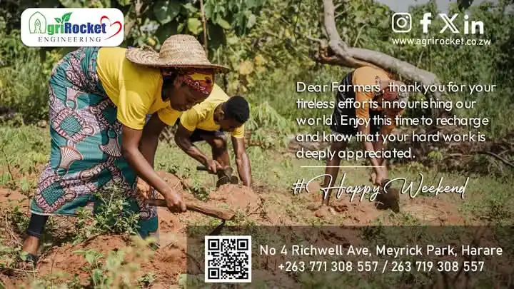 Image from Agrirocket Engineering Channel: Dear Farmers, As we embrace the weekend, we want to take a moment to ...