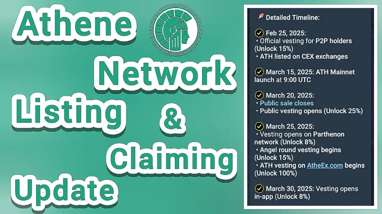 Image from Ahmad Crypto Community: *Athene Network Listing & Claiming All Important Updates ⚠️👇🏻* - V...